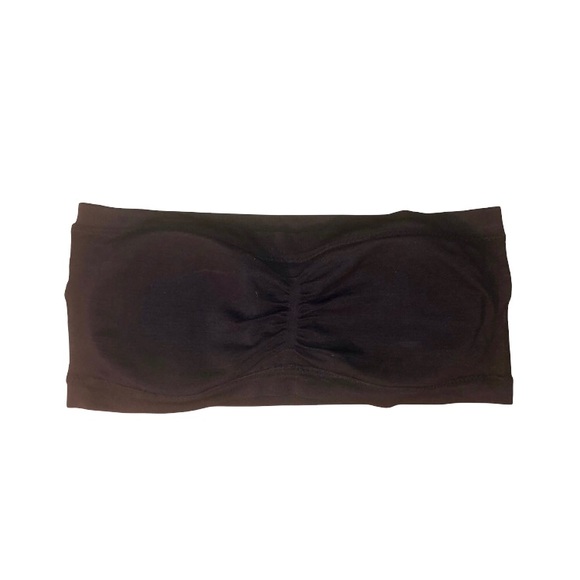 Black Padded Bandeau Bra with Removable Padding - Picture 8 of 12